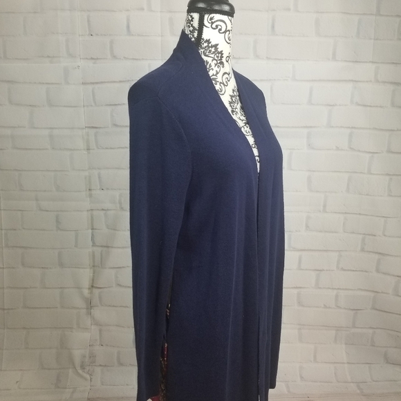 Chico's open front NWT cardigan sz1 paisley print - Picture 5 of 10